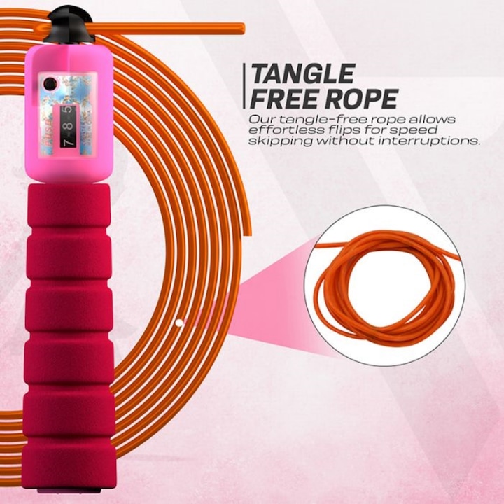 Actual product image Rdx Adjustable skipping rope with counter (310 cm)