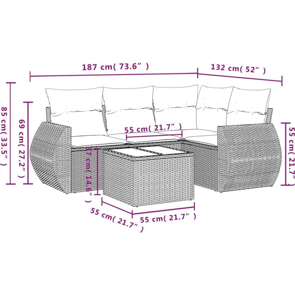 Thumbnail - VidaXL, Gartenlounge, 10-tlg. Garten-Lounge-Set mit Kissen