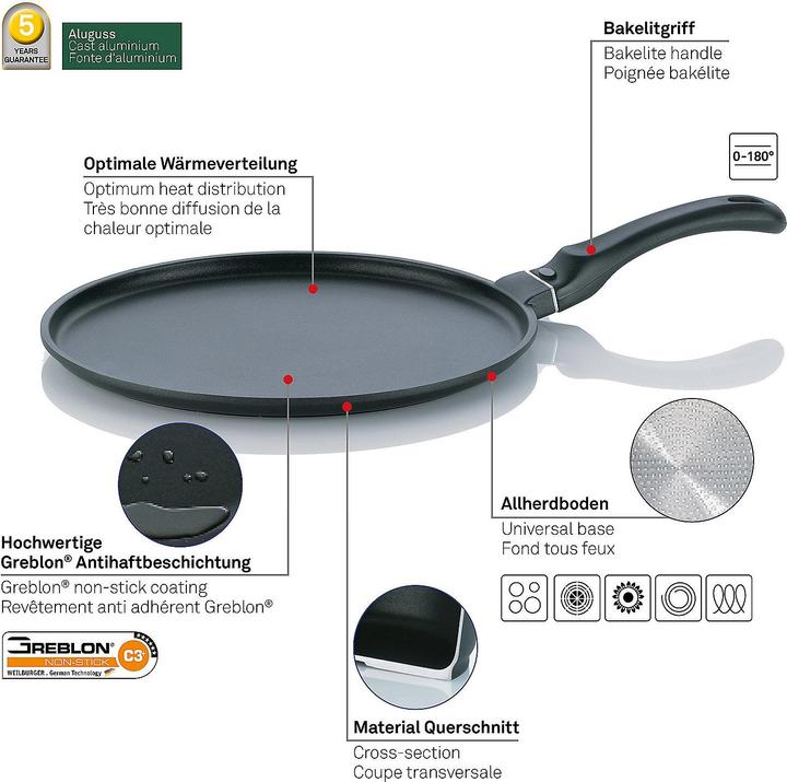 Image du produit Kela Kerros (28 cm, Poêle à frire, Fonte d'aluminium)