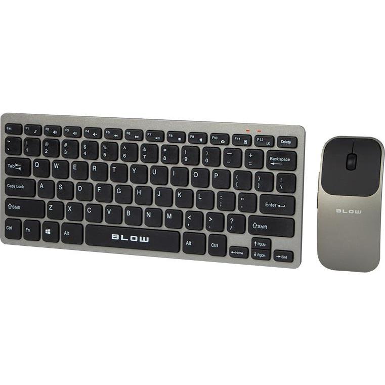 Blow Wireless Keyboard + Mouse Kit (DE, Kabelgebunden), Tastatur, Schwarz, Grau