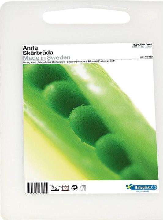 Actual product image Dalolindén Cutting board Anita 35x25x0.7cm handle hole transparent white