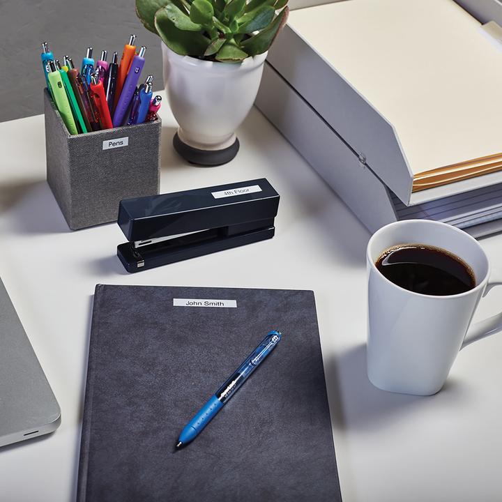 Actual product image Dymo S0720680 Standard Tape (0.90 cm, White, Black)