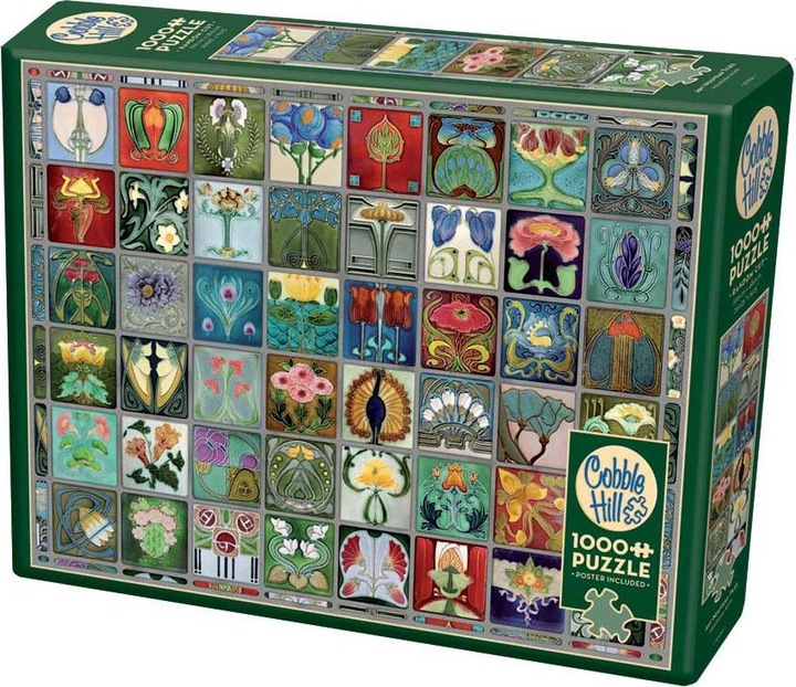 Actual product image Cobble Hill Puzzle 1000 pieces Art Nouveau Tiles (1000 pieces)