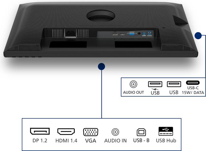 Image du produit Philips MMD 24B2N3200D/00 IPS Monitor,,,, Speakers, HDMI, DisplayPort (1920 x 1200 pixels, 24")