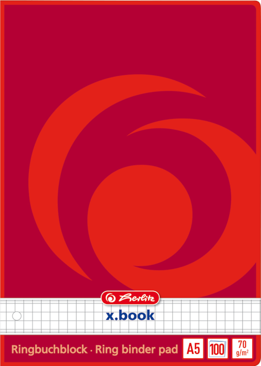 Immagine prodotto Herlitz Raccoglitore ad anelli DIN A5, 100 fogli, quadrato (A5, Quadretti, Nessuna rilegatura)