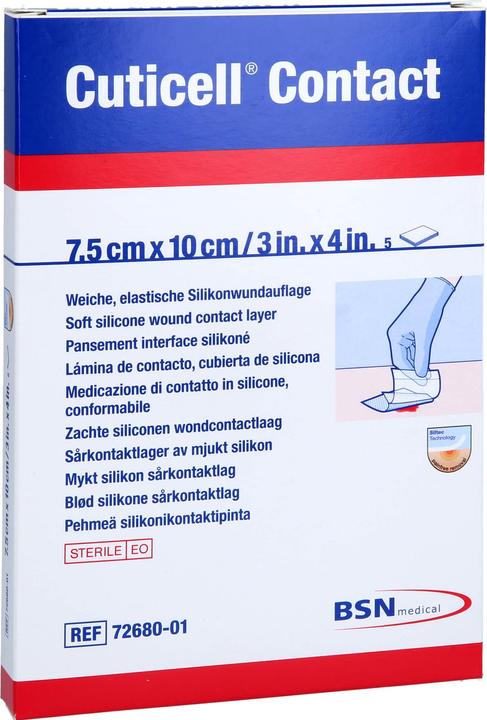 Actual product image BSN Contact Silikonwundauflage 7.5x10cm (5 x)