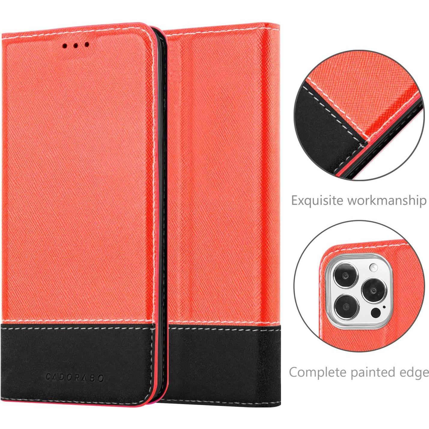 Thumbnail - Cadorabo X-Wallet Kunstlederkombi Hülle (Apple iPhone 13 Pro), Smartphone Hülle, Rot