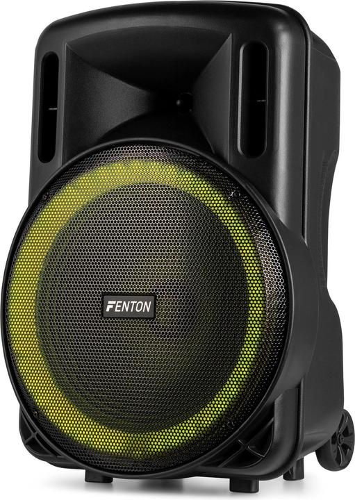 Actual product image Fenton Speaker Bluetooth - FT15LED MK2 karaoke box met LEDâ€™s, accu en microfoon - Voor (Active, 1x 800 W)