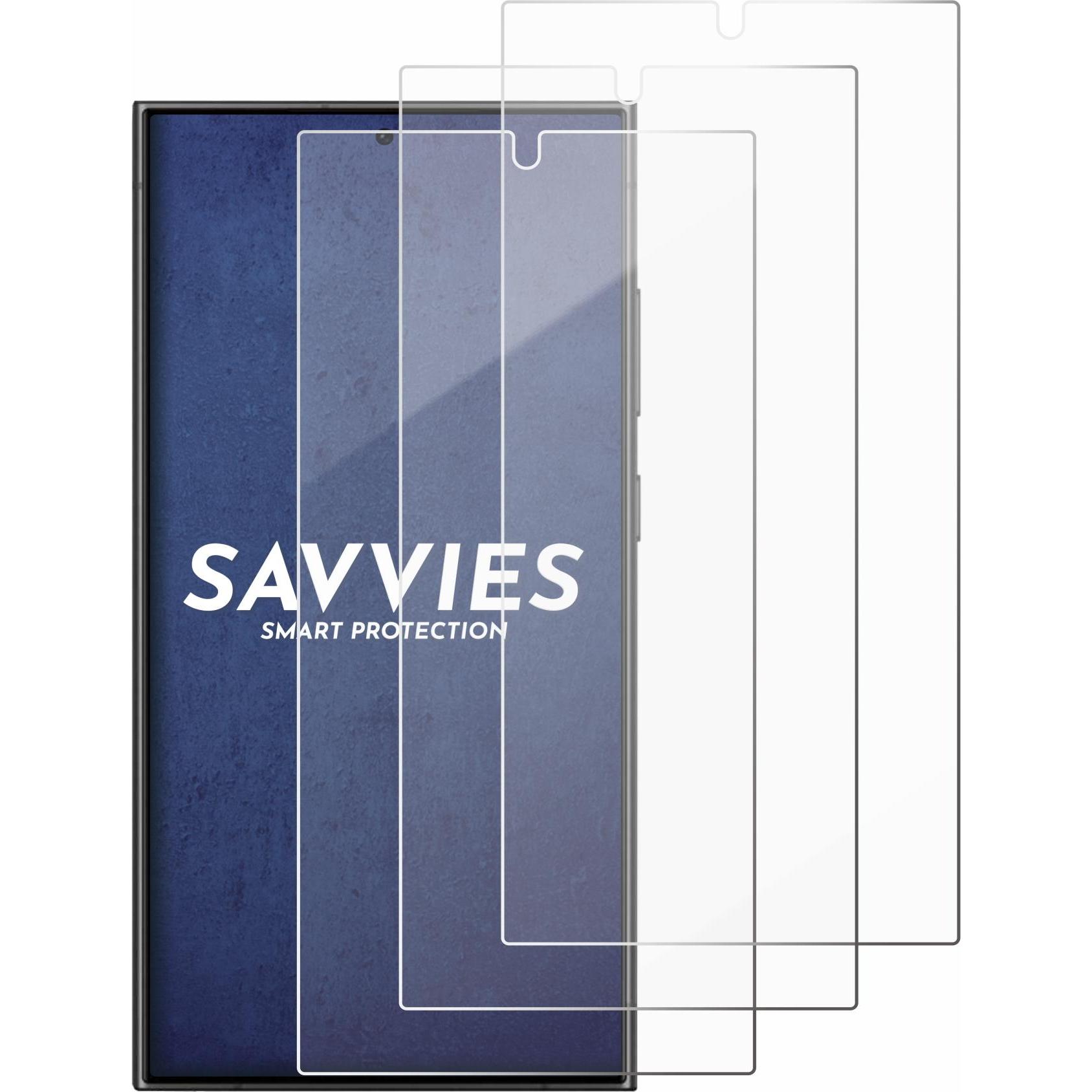 Thumbnail - Savvies Panzerglas Schutzglas Displayschutz (3 Stück, Samsung Galaxy S24 Ultra), Smartphone Schutzfolie, Transparent