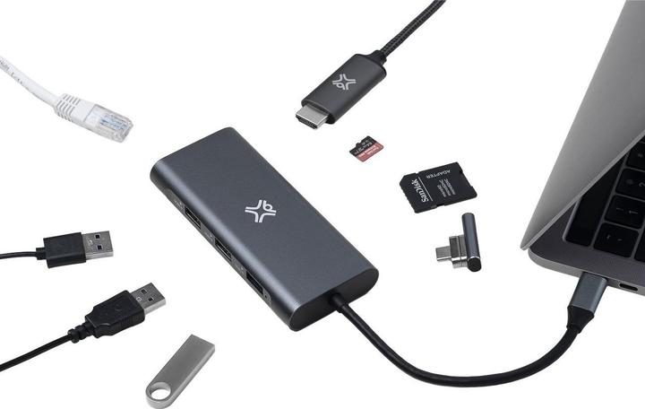 Actual product image XtremeMac XWH-HUB8-13 (USB-C, 8 ports)