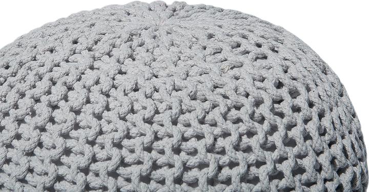 Produktbild Beliani Bilinis Pouf 50 x 35 cm hellgrau CONRAD