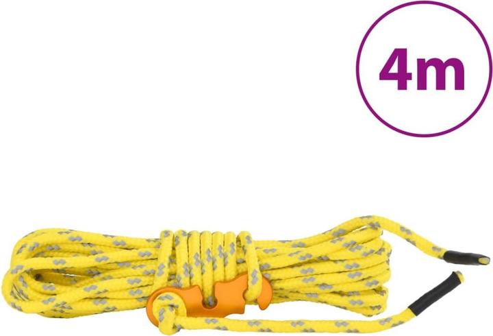 Immagine prodotto vidaXL Corde per tende con tendicorda 8 pezzi. Riflettente 4 m 4 mm