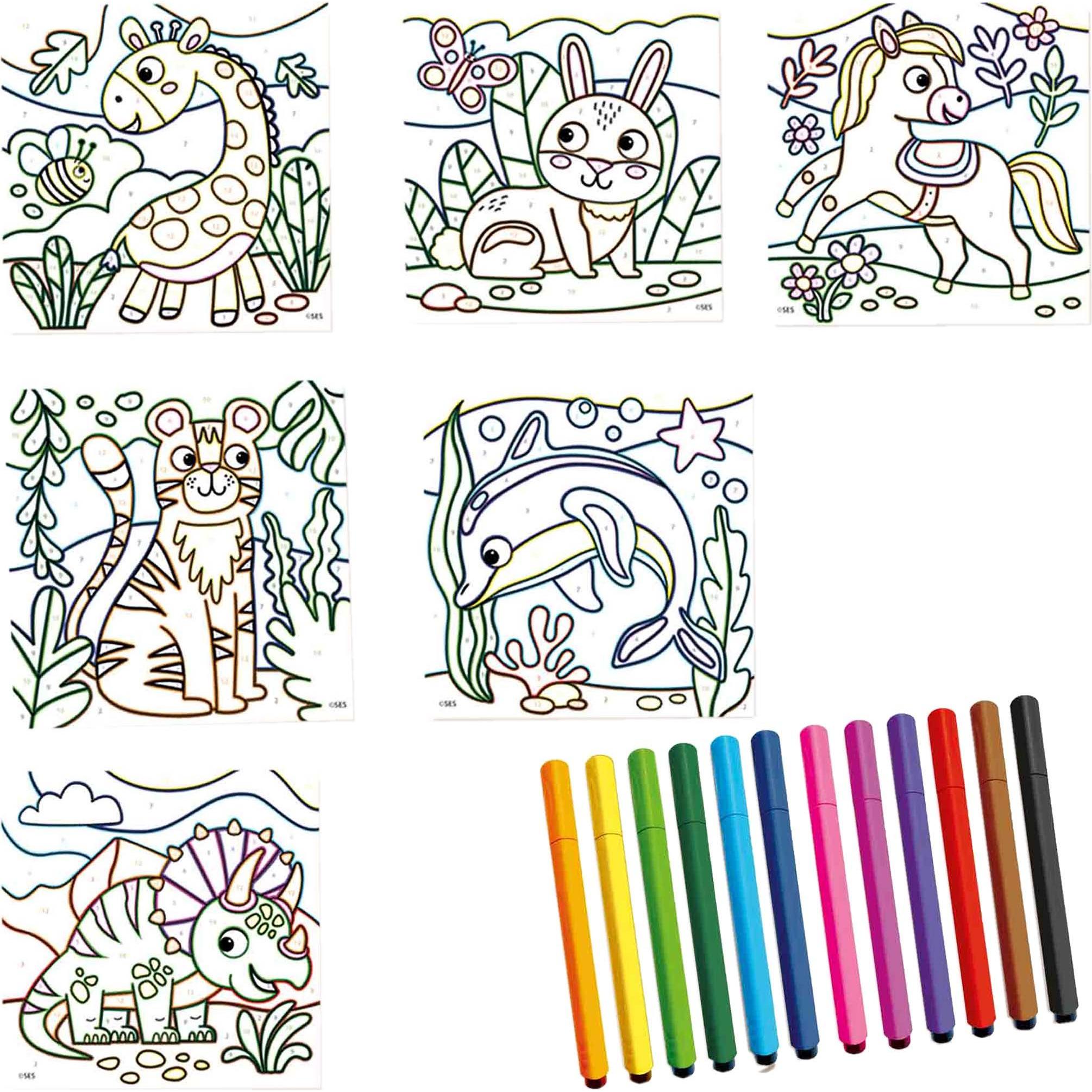 Thumbnail - Ses 14690 Kleuren Op Nummer Driehoek Grip Stiften