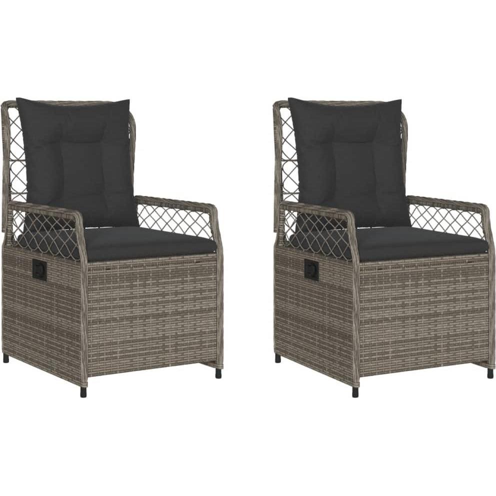 VidaXL, Gartenstühle, Gartensessel 2 Stk. Verstellbar