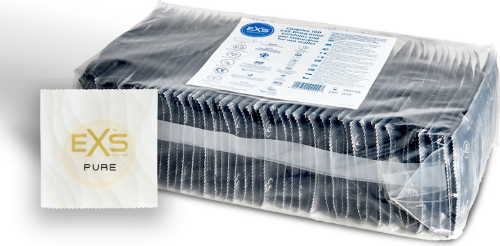 Produktbild EXS Vorratsbeutel «Pure» 100 dünne, vegane Kondome (100 Stk.)