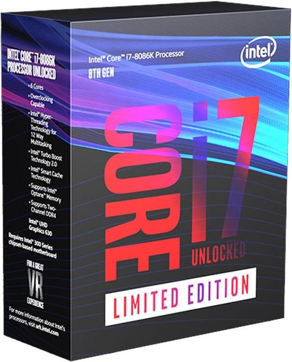 Intel Core i7-8086K (LGA 1151, 4 GHz, 6 -Core)