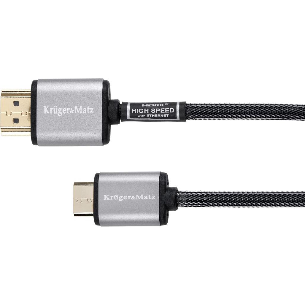 Krüger&Matz HDMI – miniHDMI-Kabel (A-C) 1,8 m (0.02 m), Video Kabel