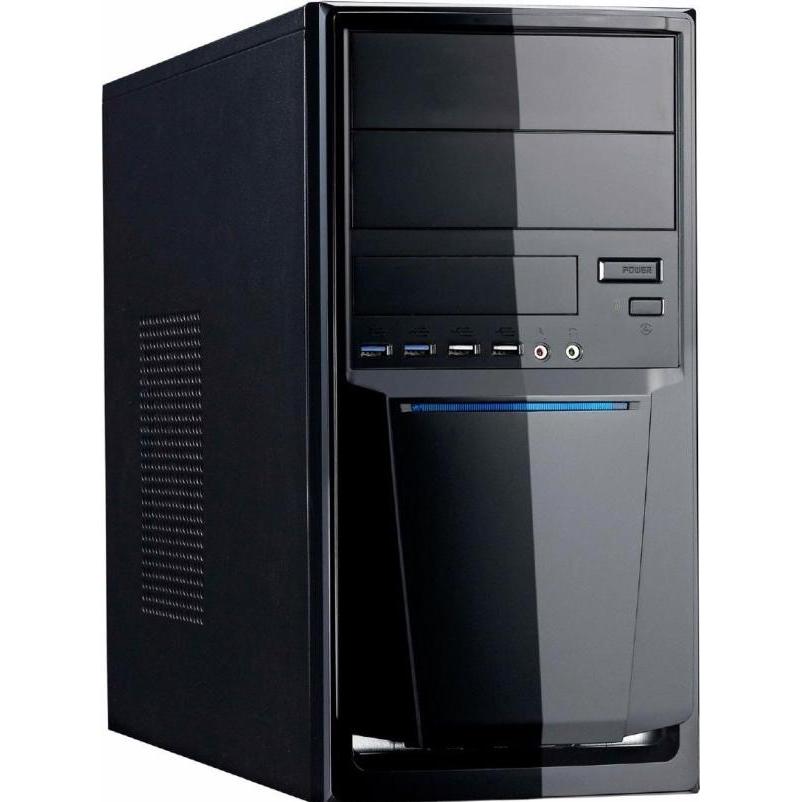 Linkworld Geh Micro ATX 7271-23 o.N. (B) 2x USB3.0 (mATX, Flex-ATX, Mini-ATX), PC Gehäuse, Schwarz