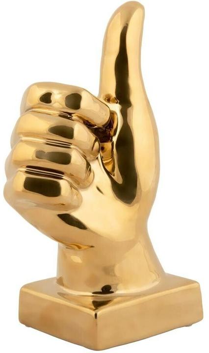 Produktbild present time Aufsteller Statue Okay Gold