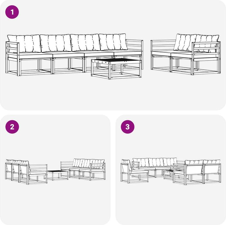 Produktbild vidaXL Outdoor-Sofa