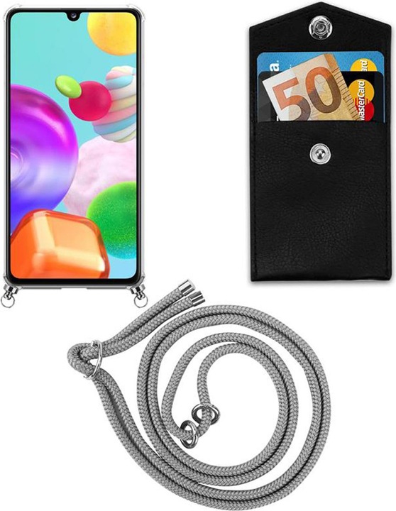 Produktbild Cadorabo TPU Handy Kette SILBER Cover