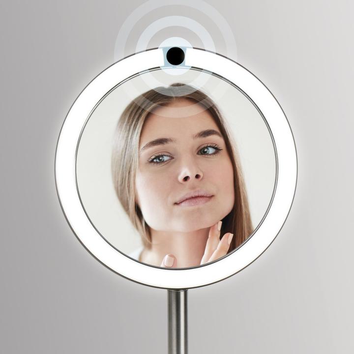 Actual product image Homedics Twist Make-up-Spiegel Freistehend Rund Edelstahl (16 x 16 x 37 cm)