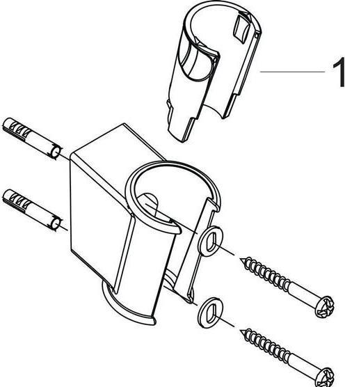 Actual product image hansgrohe HG shower holder PORTER'CLASSIC for hose with conical nut chrome