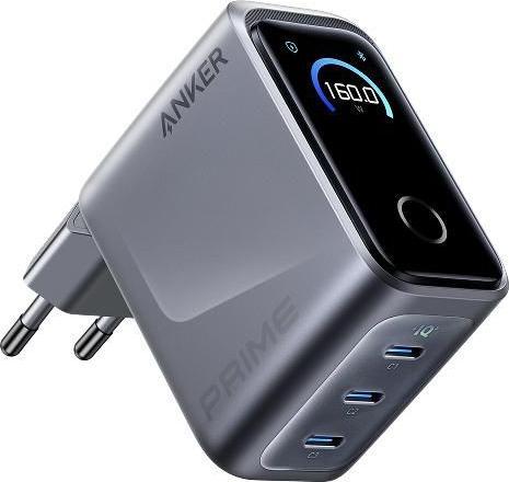 Anker Prime 3-USB-C Schnellladegerät 160W Silber (160 W)