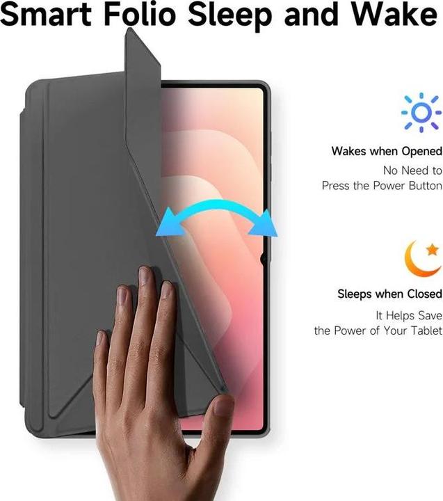 Immagine prodotto Samsung Galaxy Tab S11 Ultra - Ducis Domo Series, aufstellbares Flip-Etui, Grau (Samsung Galaxy Tab S11 Ultra)