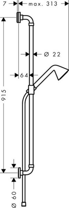 Produktbild Axor Brauseset 0,90 m, mit Handbrause 85 1jet