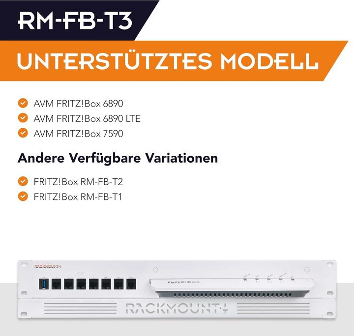 Produktbild Rackmount.IT Rack Mount Kit for AVM Fritz!Box 6890 / 7590
