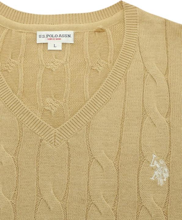 Produktbild U.S. Polo Shirt Pullover Cable V-Neck (L)