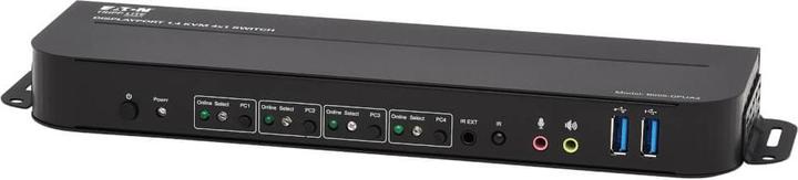 Eaton 4-Port DisplayPort/USB KVM Switch 4K 60Hz HDR HDCP 2.2 IR DP 1.4 USB Sharing