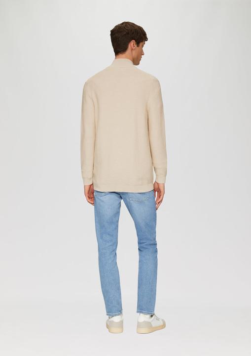 Produktbild S.Oliver Strickjacke Strukturierte Strickjacke mit Logo-Patch (L)