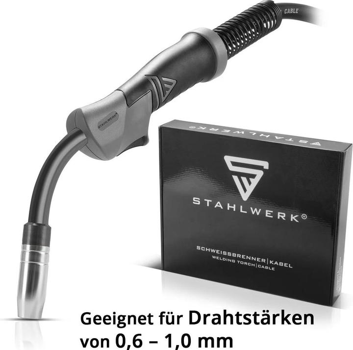 Actual product image Stahlwerk Welding torch MIG MAG AK15/MB15 5m hose package Euro central connection