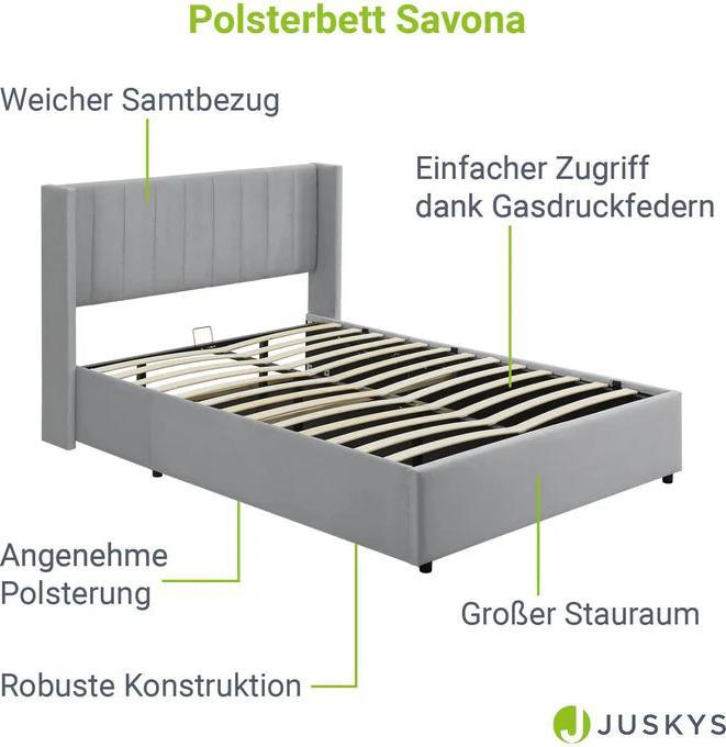 Produktbild Juskys Polsterbett Savona (140 x 200 cm)