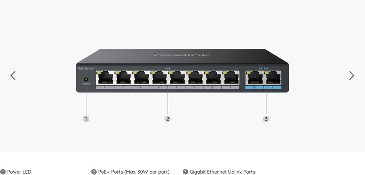 Productafbeelding Reolink RLA-PS1 (802.3af (PoE), 802.3at (PoE+), 30 W)