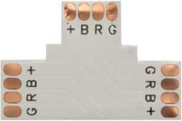 Produktbild Velleman FLEXIBLER PLATINEN-STECKVERBINDER - T-FÖRMIG - RGB-FARBE - 10 mm (RGB, 2 cm)