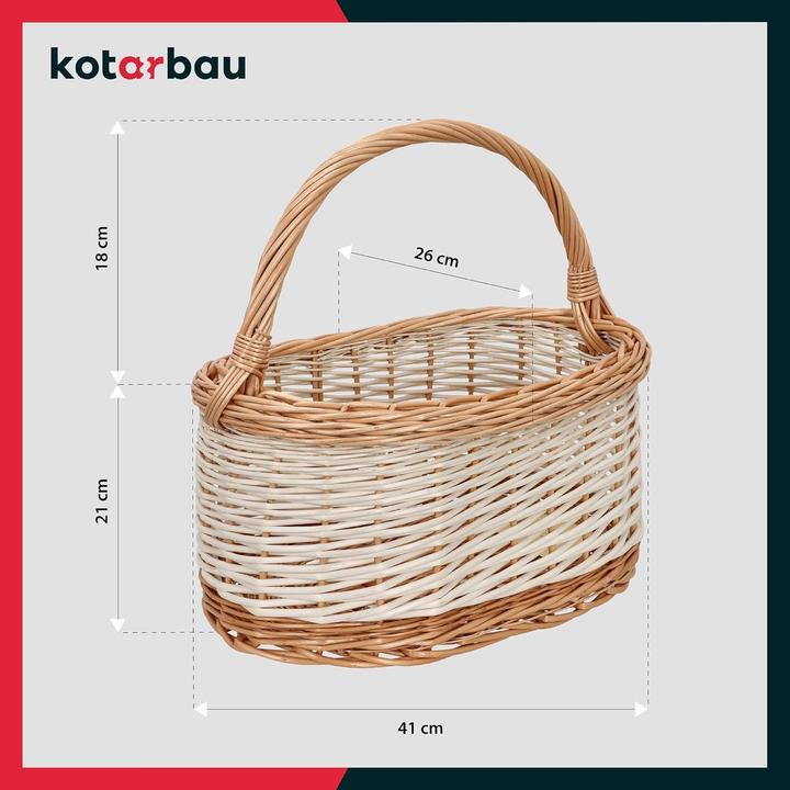 Produktbild Kotarbau Geflochtener Weiden-Einkaufskorb mit Henkel