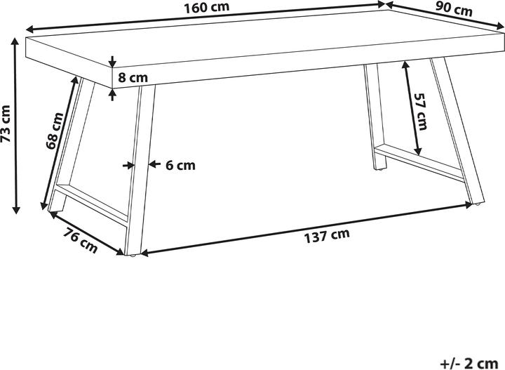 Produktbild Beliani Warton (90 x 160 x 74 cm)