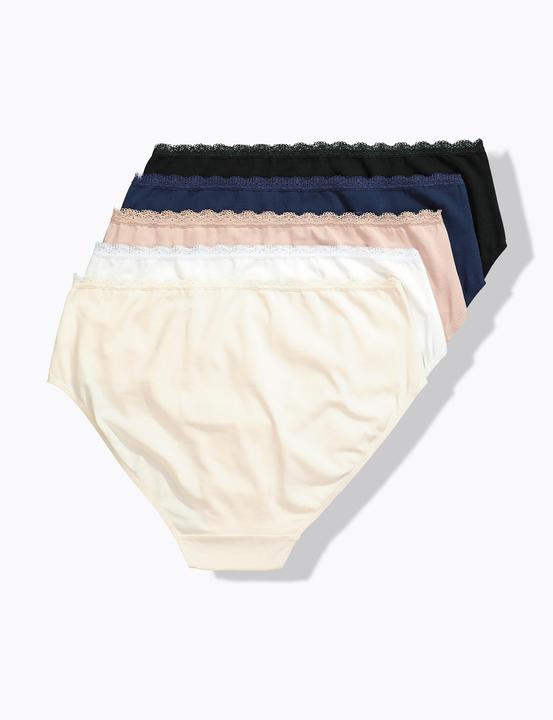 Produktbild Ulla Popken Midislips, 5er-Pack, Spitzenbund (46, 48)