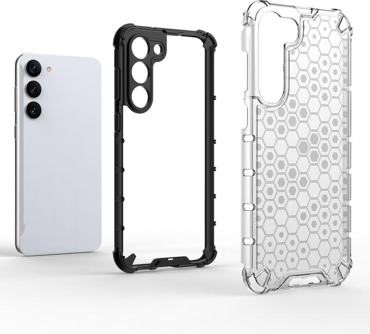 Actual product image Hurtel Honeycomb case for Samsung Galaxy S23+ armored hybrid cover black (Samsung Galaxy S23+)