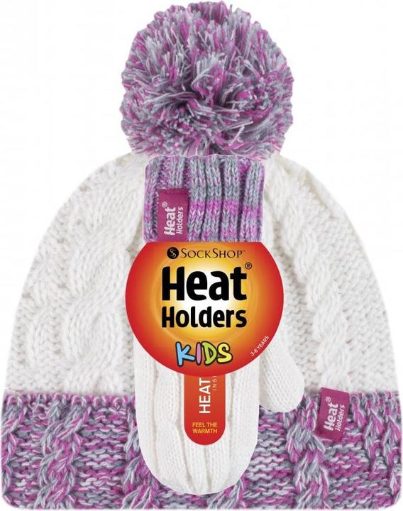 Actual product image Heat Holders Girl's Hat with Pompom and Bustles