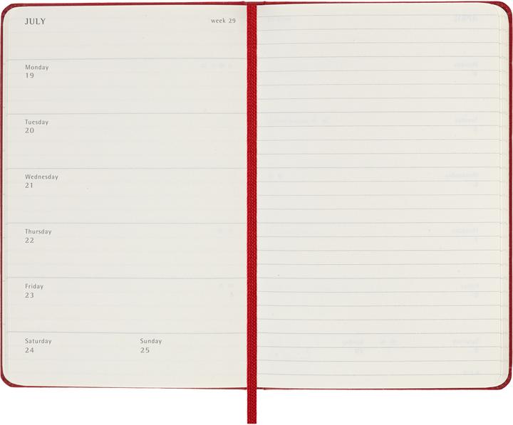 Produktbild Moleskine Taschenagenda Weekly (A6, 1 Woche / 1 Seite)