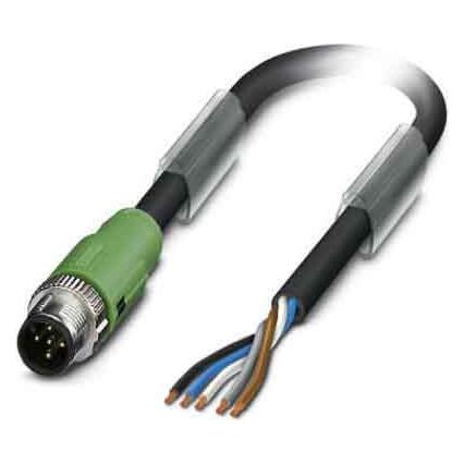 Phoenix Contact FENIKS SAC-5P-MS/15.0-186 S, Kabels + Stekkers, Zwart