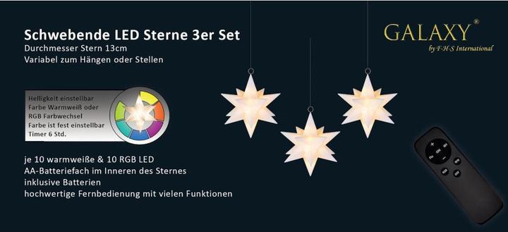 Produktbild FHS Sterne LED kabellos ø13 ws 3SZ (0.33 m)