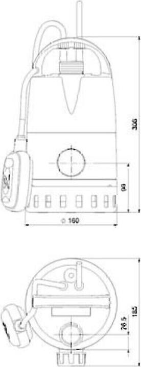 Productafbeelding Grundfos dompelpomp UNILIFT CC5-A1 1X230V met vlotter 96280966 (Kelderpomp)