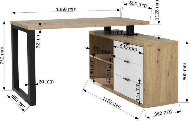 Produktbild ADRK Furniture Maro II (135 x 115 x 75.5 cm)
