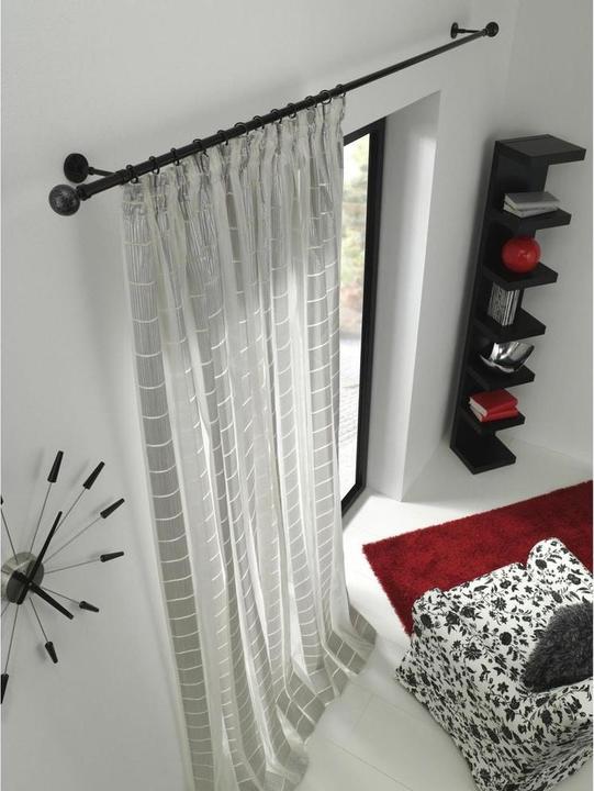 Productafbeelding Gardinia Gordijnring met schuifstuk Zwart, 10 stuks.