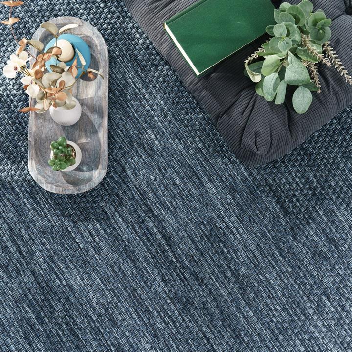 Produktbild TT Home Teppich Outdoor Wohnzimmer Esszimmer Balkon Wetterfest (250 x 80 cm)